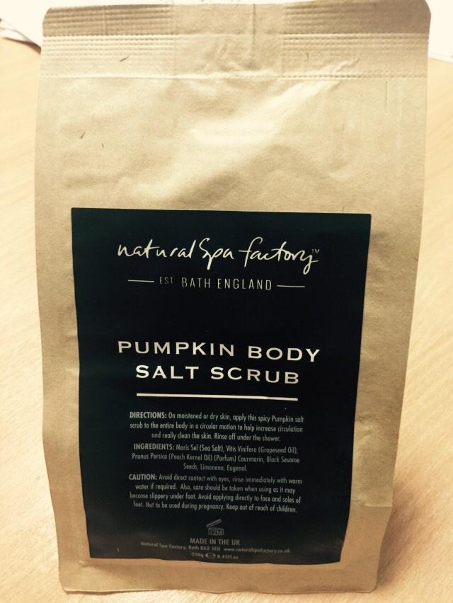 shivok25's tweet photo. Got my #pumpkinbodysaltscrub from @spalondon ready for holiday!! http://t.co/PckQgs4JhX