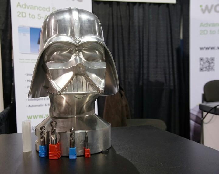 JeffJaje's tweet photo. Aluminum Vader! You need high end #CADCAM and #5axis programming to pull this off.  Programmed with @WorkNC at @Hurco http://t.co/rXvNzsG3AN