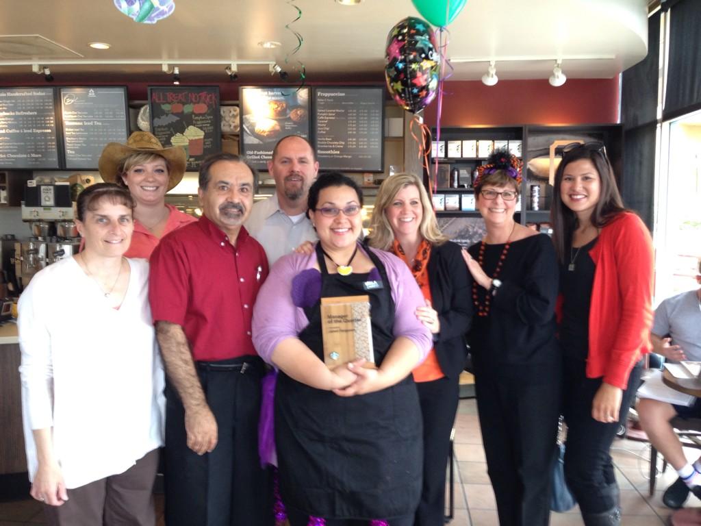 Wendy_Tatum's tweet photo. More MOQ, Jannett Ferguson, A53, San Diego! Congrats again Jannett! #tobeapartner @starbucksprtnrs @StarbucksArea53 http://t.co/EnWHYyMKiZ