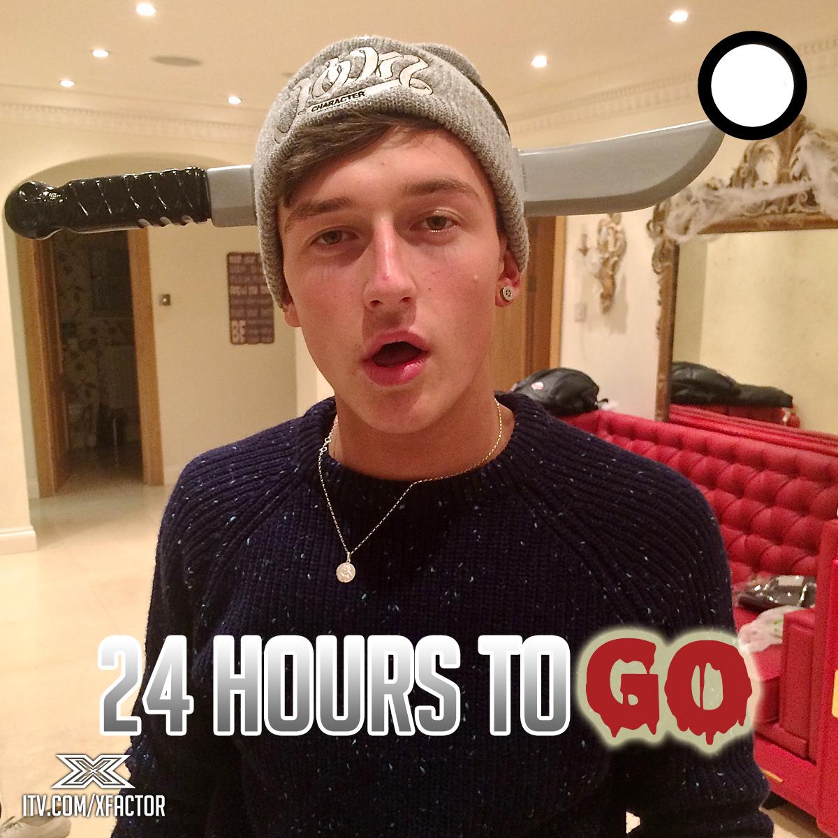 TheXFactor's tweet photo. Saturday. 8pm. @ITV. 
You could cut the tension with a knife... 
#XFactorFrightNight http://t.co/ESMJV4mUQ4