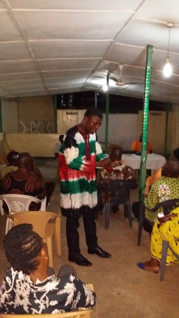 Kofi still on the campaign trail even at night at Ablekuma.