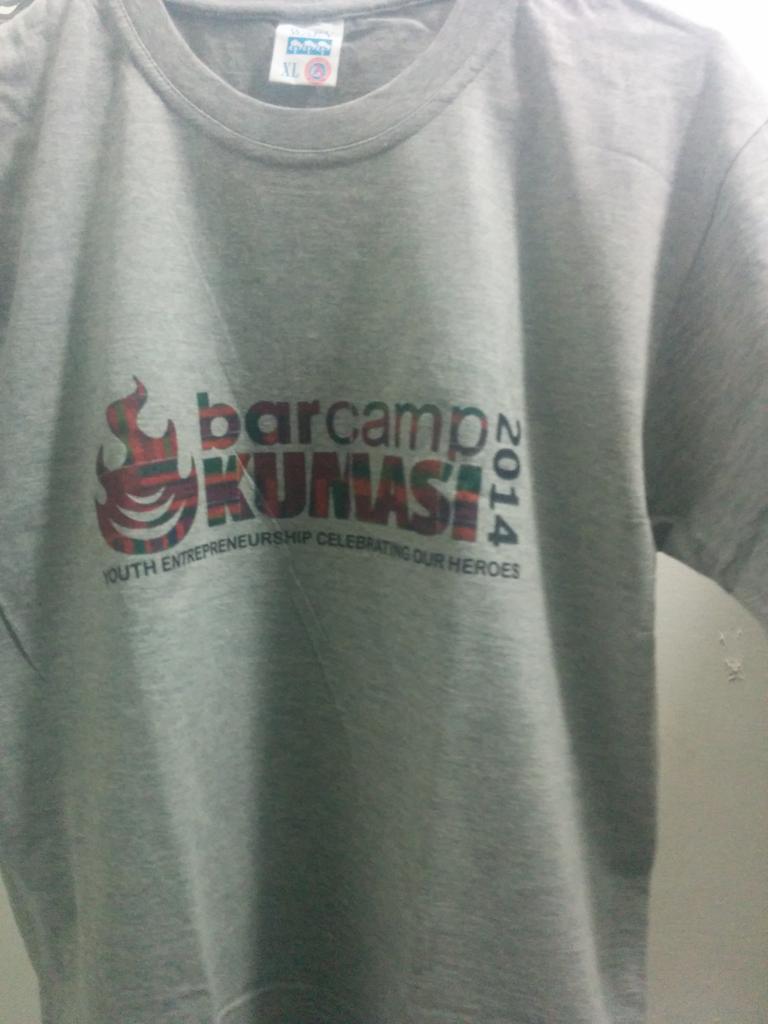Barcampkumasi's tweet photo. Attending Barcamp Kumasi tomorrow? Bring 10GHC for your #bcksi tshirt. Our logo in the front, supporters @ the back. http://t.co/8blwuUxxdg