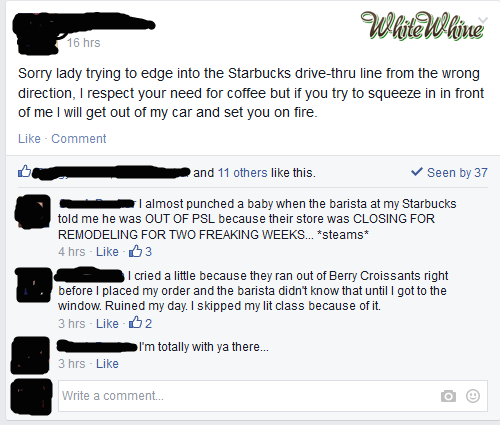 A big threat - #WhiteWhine