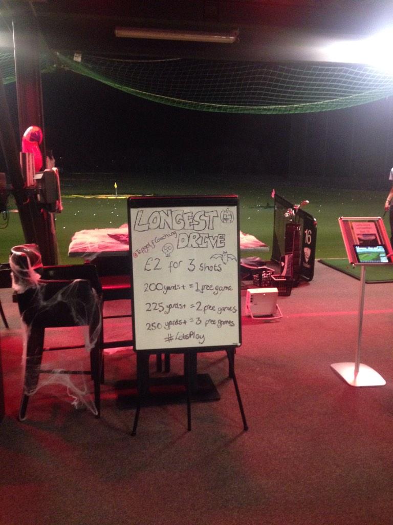 njdillon's tweet image. SPECIAL PRIZE. From now until 10:30 closest to 137yrds win a pre booked bay for next Friday! #spookyspecial