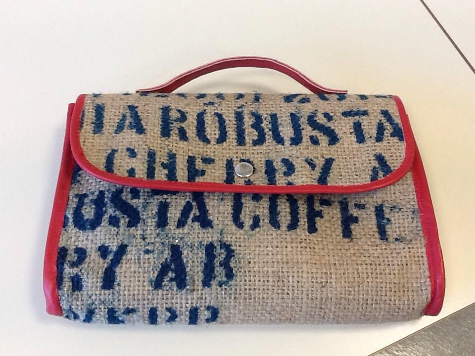 Handbag of coffee bag and leather@miastik #coffee #koffie