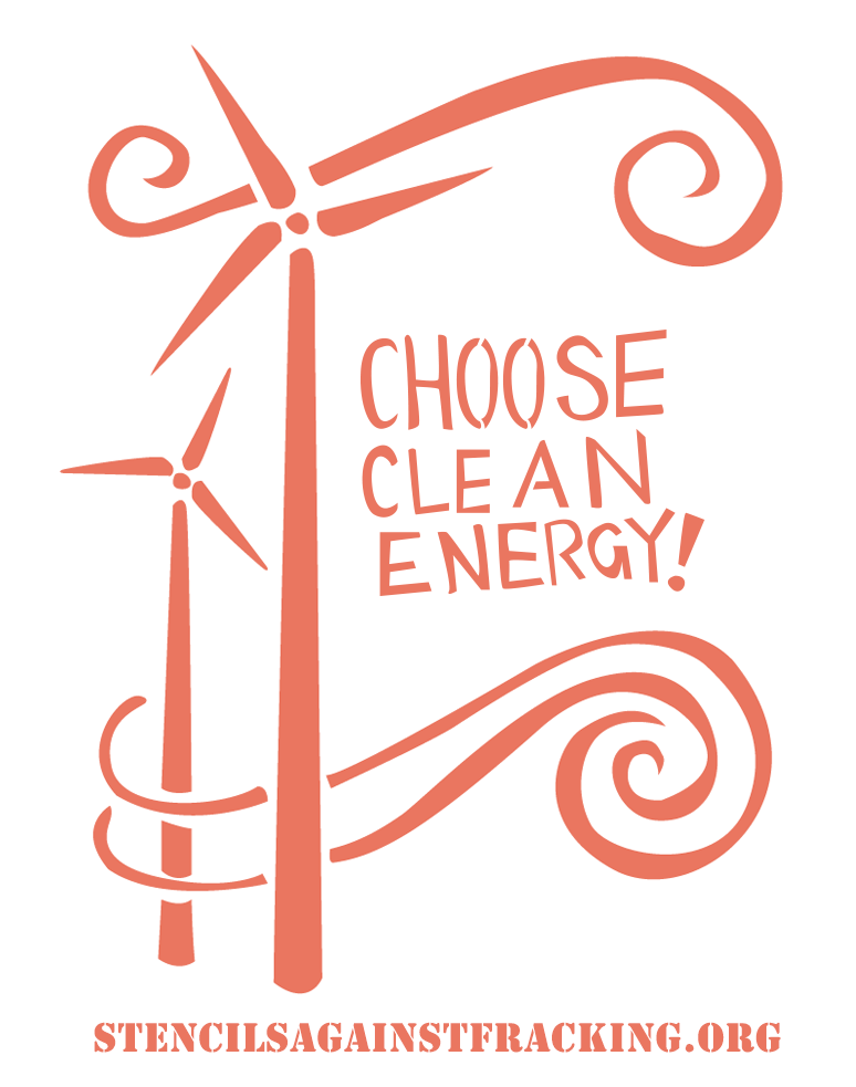 DontFrackChalk's tweet photo. Check out the release of our 11th new stencil! Choose Clean Energy. Contact us to use our stencils! #dontfrackchalk http://t.co/iXNoldgAuZ