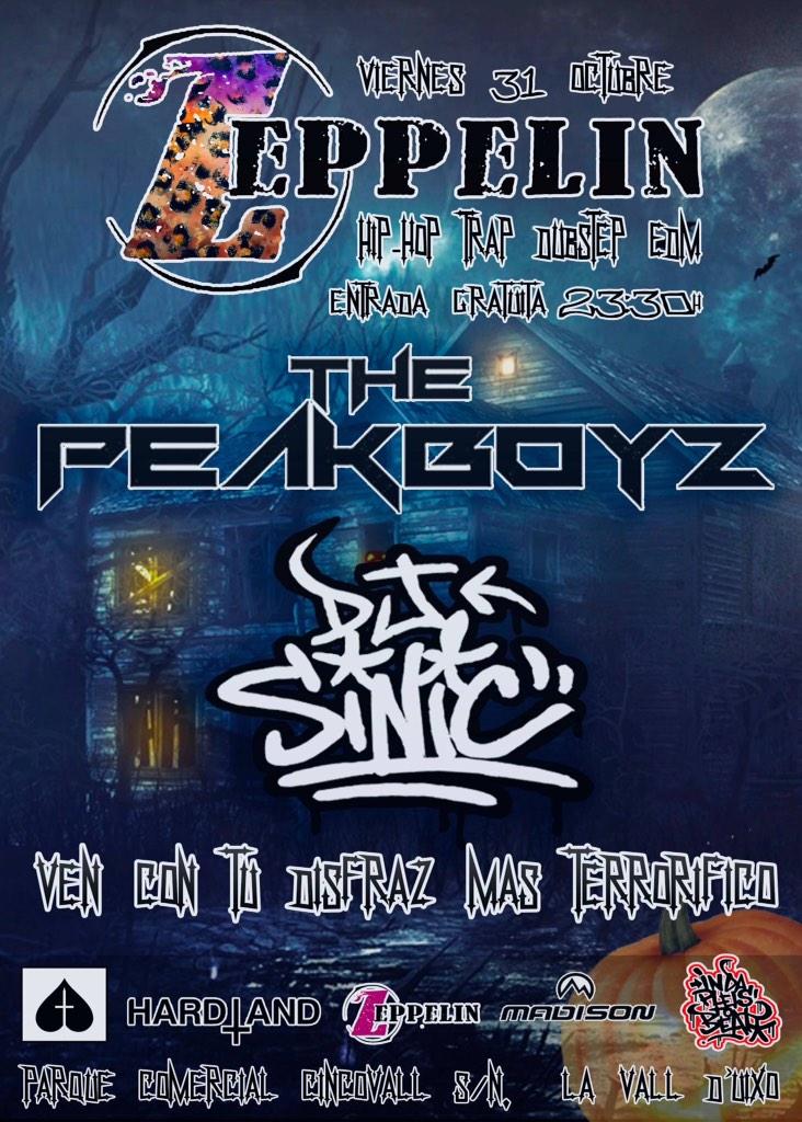 No t pierdas la noche #halloween! No te pierdas la fiesta en #Zeppelin (La Vall d'Uixó, Castellon ) con <a href="/ThePeakboyz/">The PeakBoyz</a>