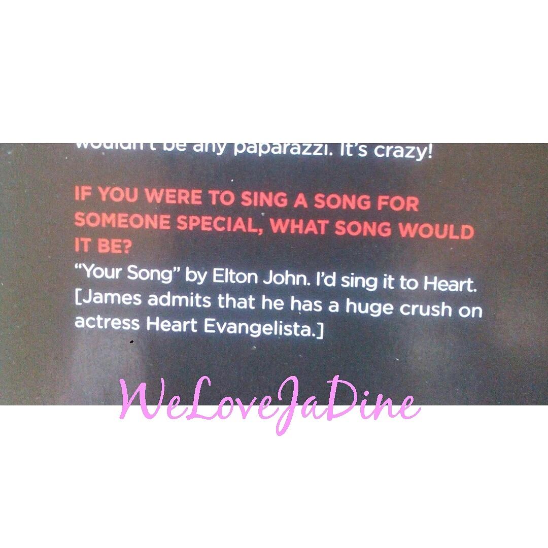 OOO0413's tweet photo. "@WeLoveJADINE: Kinanta ni James kagabi ang "Your Song" by Elton John kasi......bakit?? Oh my! #AssumeraModeOn http://t.co/3uxKf9koBw"