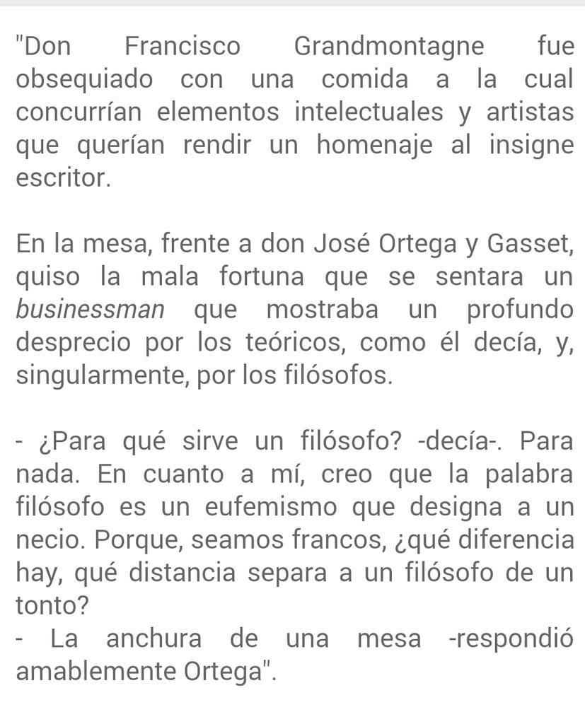 65octbego's tweet photo. "@quintanapaz: ¿Para qué sirve un filósofo? Una anécdota de Ortega y Gasset vía Gregorio Luri. http://t.co/X1qf9hL9Qt"