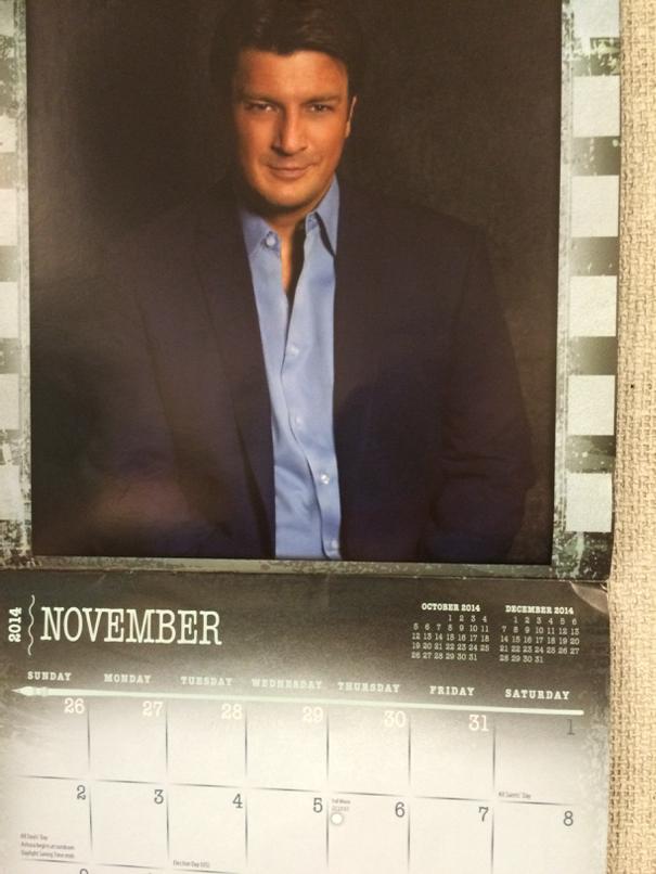 karentkteach's tweet photo. @NathanFillion  Hello Mr. November! It's going to be a great month! http://t.co/LQ6KCwC6iB