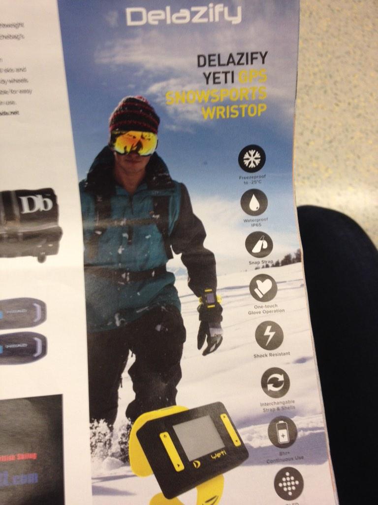 summitworldwide's tweet photo. Great to see you at the Ski &amp; Snowboard Show @JamieBarrow_GB. Love this advert as well ;) @Delazifyourself http://t.co/kYP8HSKs7u