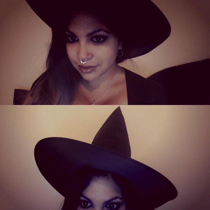 I'm a Witch all year but today I get to wear a hat :3 #HappyHalloween http://t.co/ivWAhua1o4