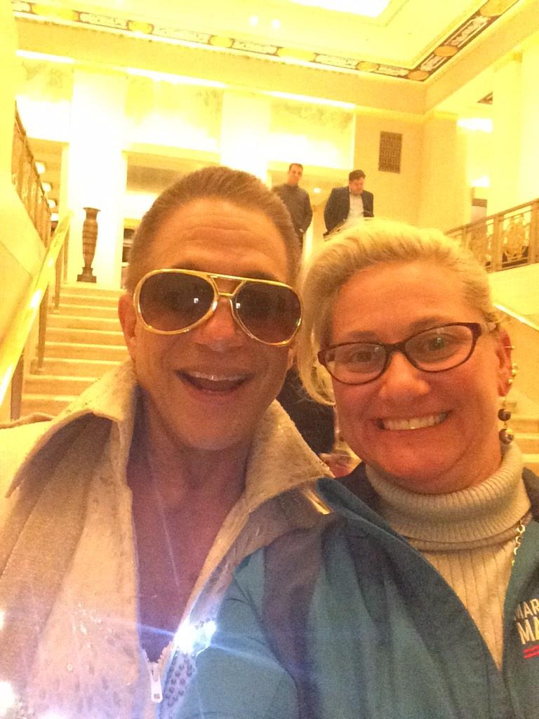 RunEatDisney's tweet image. Holy @TonyDanza at the Waldorf Astoria. His Elvis costume even lit up. Lol