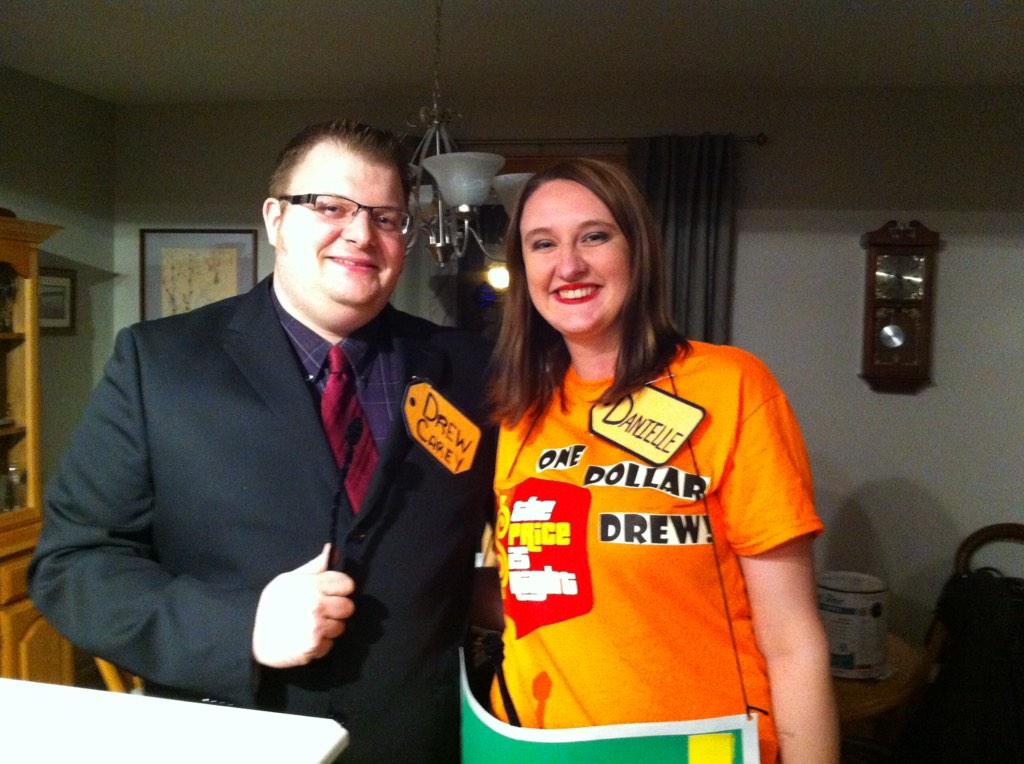 DaniNJohn's tweet photo. @PriceIsRight @DrewFromTV #HalloweenCostumes http://t.co/6rhQEF6ji3