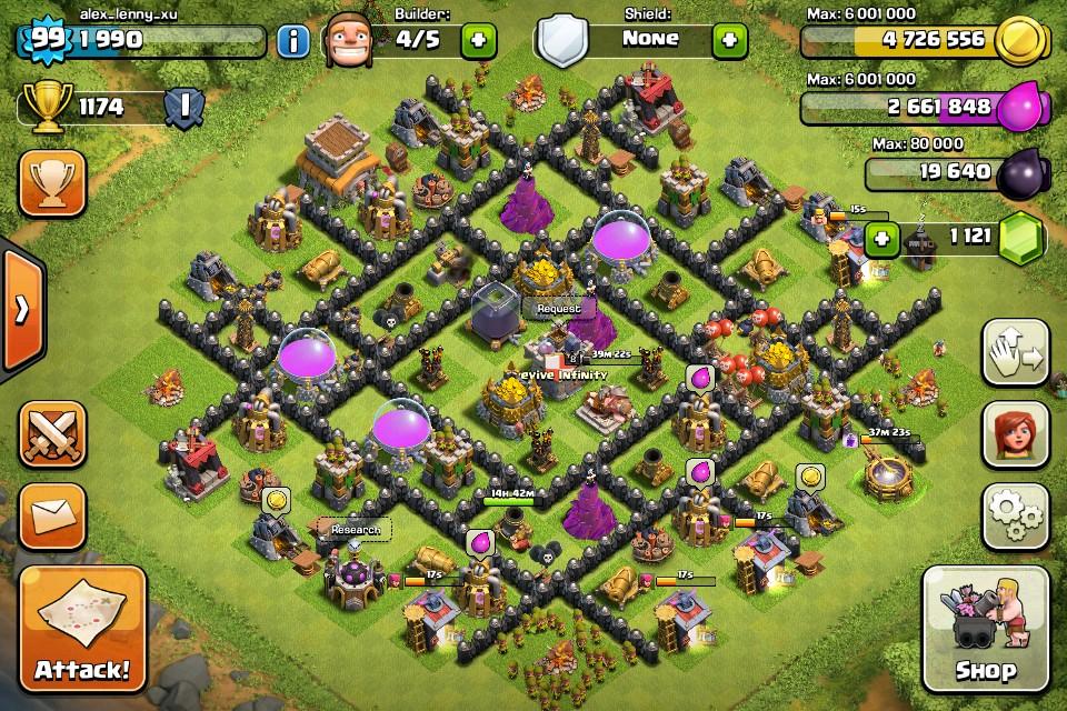 Revive_Infinity's tweet photo. Maxed out base all it needs is town hall 8 is he the highest level player (99) for town hall 8 ? @ClashofClans http://t.co/hiA64Wklb5