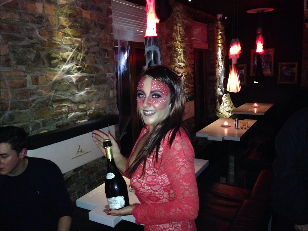 lab22cardiff's tweet image. Our winner of best fancy dress #supersexy #Halloween #cocktails @Carpenter_laura