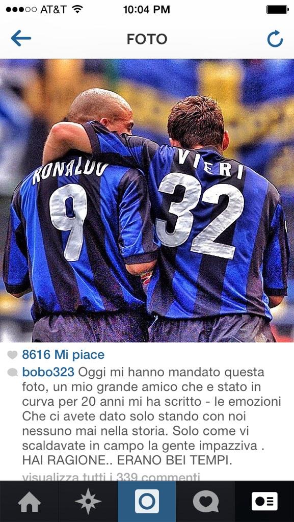 vieri_bobo's tweet photo. Oggi un mio amico mi ha mandato questa foto.. Bei ricordi http://t.co/fbwG6RE1S1