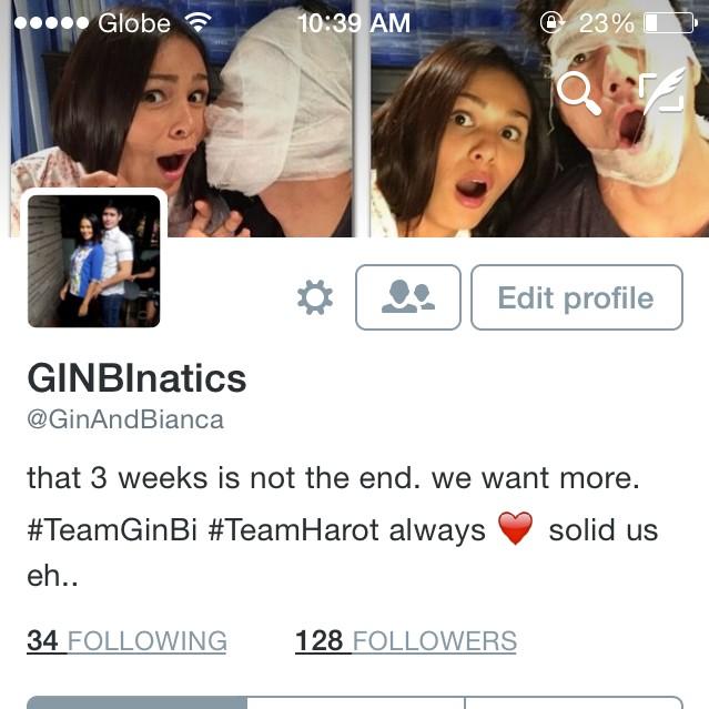 GinAndBianca's tweet photo. We want more.. We love you always... #TeamGinBi #TeamHarot @MissIzaCalzado ππ«π http://t.co/3FMrQmu9Yd