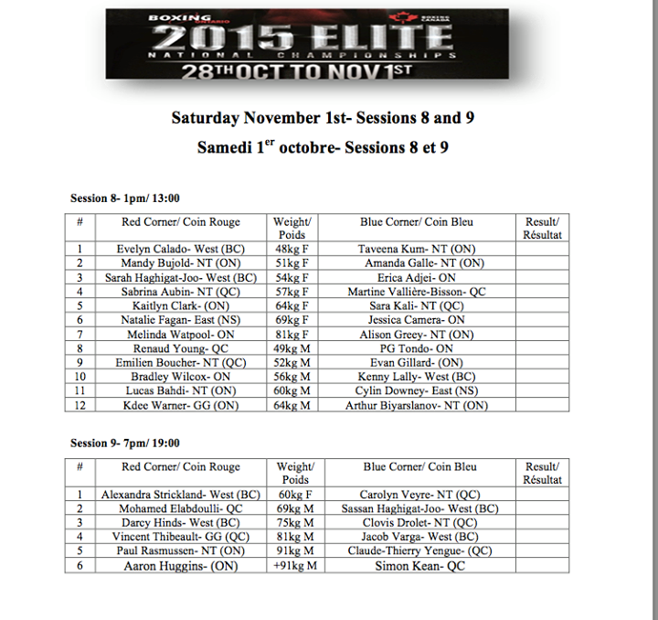 16 Boxing Ontario members boxing for gold on Saturday #2015CDNElite. #WhoRocksTheHouse
