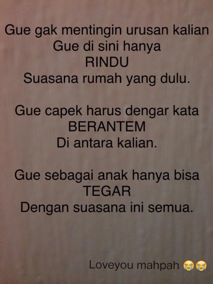 @BrokenHomeID anak kuat harus bisa jalanin ini semua. Harus semangat walaupun di sisi lain menangis😭😭😊😊