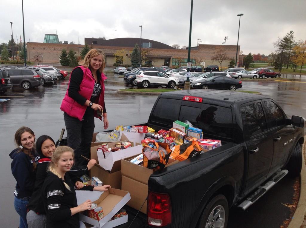 We took a truck load of food and over $400 to the food back today! #TheRidgeRocks