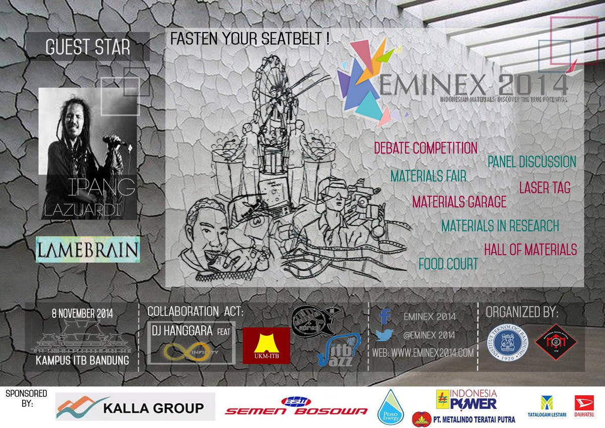InfoBdgEvent's tweet photo. Material itu apa sih? Gmn perkembangan teknologinya? Dtg yu ke #EngineeringMaterialsinExhibition - @EMINEX2014 http://t.co/wbEVOHPXRN