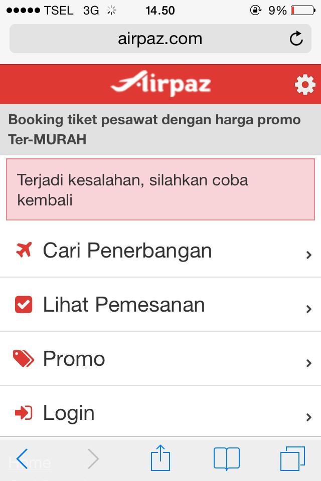 kakarins's tweet photo. @Airpaz sdh sy cb,tertulis data passenger dewasa 1 hrs diisi,di klik error,saat diulangi lg ttp muncul spt gbr ini http://t.co/HfvOXh3jFi