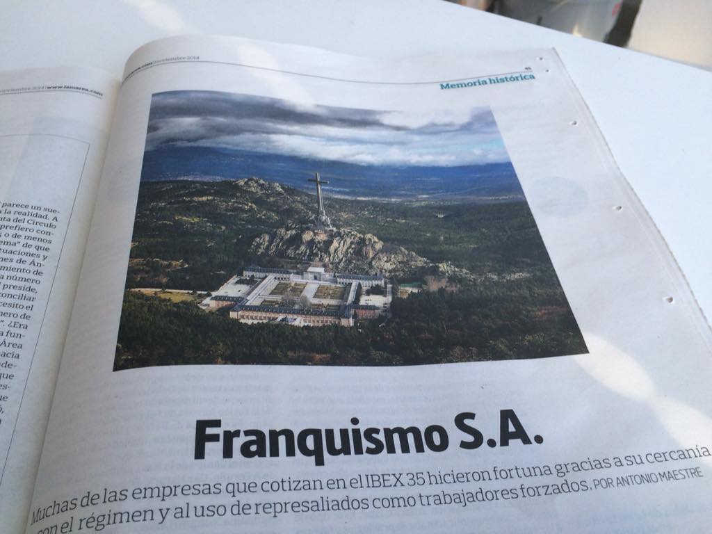 AntonioMaestre's tweet photo. Este mes narro en @lamarea_com cómo OHL, Iberdrola, Gas Natural o ACS forjaron su imperio con la represión franquista http://t.co/ZugFRHaiG2