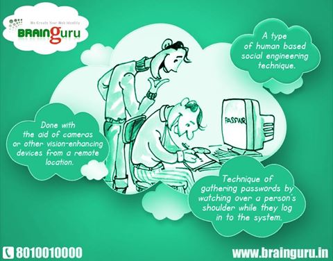 BrainguruTech's tweet photo. #SecureCYBER:
Shoulder Surfing is a human based #social_engineering_technique
http://t.co/1P9VL6oyg1 http://t.co/9fIrAlO5wQ