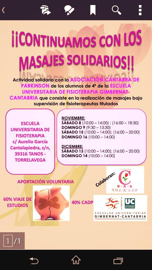 fisiocastrosxrt's tweet photo. Masajes solidarios en @EUGfisioT #torrelavega a partir de 8 nov.Una manera diferente de colaborar,  #bienestar #salud http://t.co/KN08WWCBk4