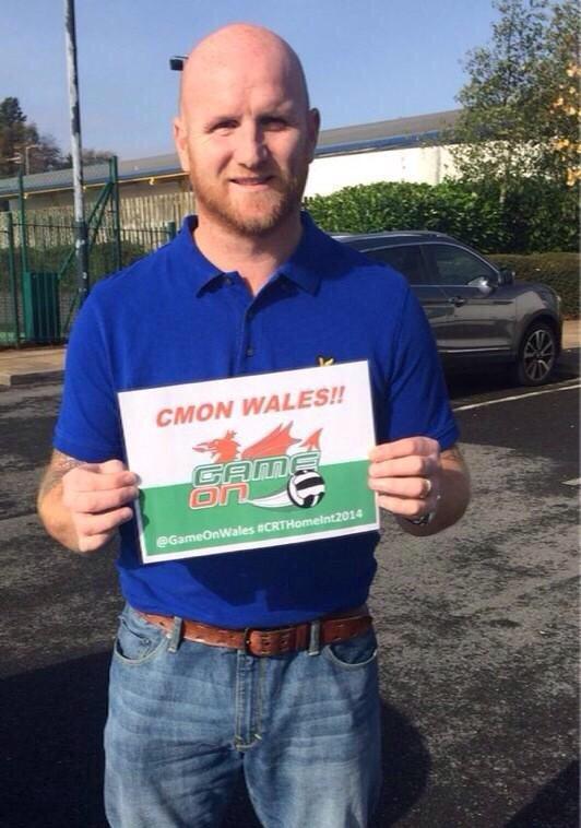 CRTWales's tweet photo. #CmonWales! @JohnHartson10 is backing @TheCarpentersFC &amp; @Helwick__ RT &amp; support the boys in  #CRTHomeInt2014 today!! http://t.co/woLhJikj0T