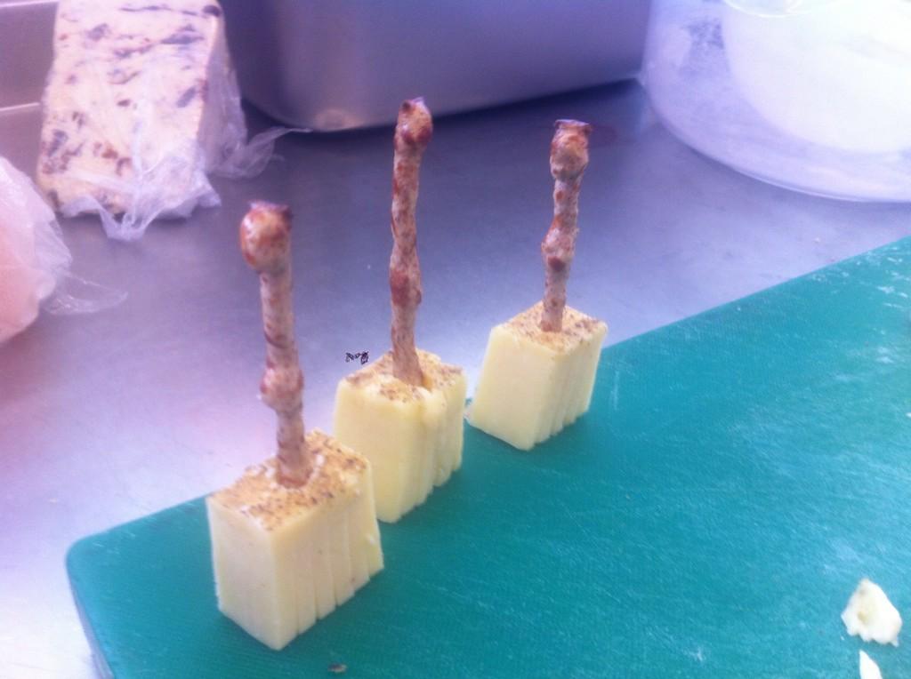 richardcokayne's tweet image. Today&apos;s cheese brooms in hospitality #foodfun #halloweenmenu