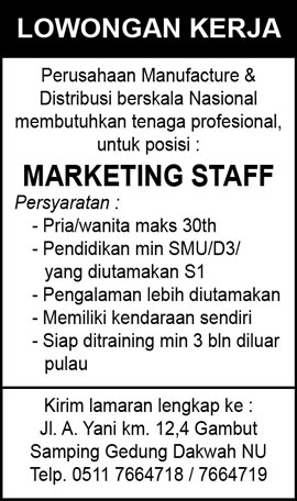 Update #LokerBPost (1) 1 s/d 7 Nov 2014 @bpost_radio <a href="/MetroBanjar/">Metro Banjar</a> <a href="/Serambi_Ummah/">Serambi Ummah</a> <a href="/XploreBJM/">XploreBJM</a> <a href="/tribun_kalteng/">Tribun Kalteng</a>