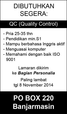 banjarmasinpost's tweet photo. Update #LokerBPost (2) 1 s/d 7 Nov 2014 @bpost_radio @MetroBanjar @Serambi_Ummah @XploreBJM @tribun_kalteng http://t.co/WmDz9ndBSE