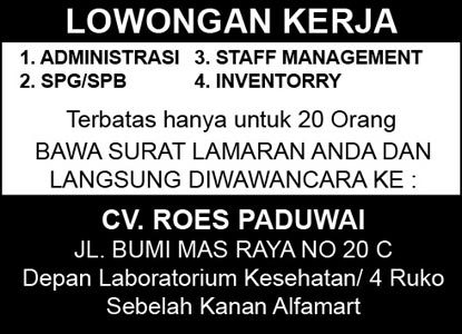 Update #LokerBPost (2) 1 s/d 7 Nov 2014 @bpost_radio <a href="/MetroBanjar/">Metro Banjar</a> <a href="/Serambi_Ummah/">Serambi Ummah</a> <a href="/XploreBJM/">XploreBJM</a> <a href="/tribun_kalteng/">Tribun Kalteng</a>