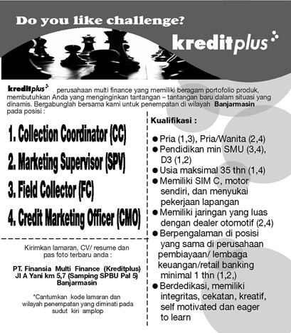 banjarmasinpost's tweet photo. Update #LokerBPost (4) 1 s/d 7 Nov 2014 @bpost_radio @MetroBanjar @Serambi_Ummah @XploreBJM @tribun_kalteng http://t.co/VMisQ7aZKi