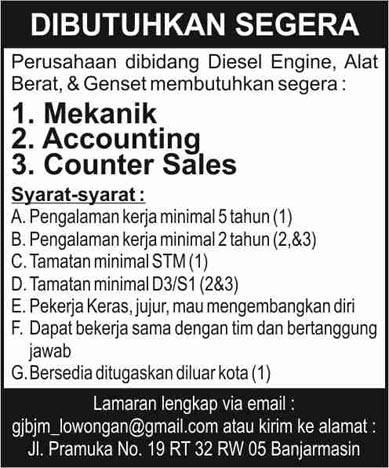 banjarmasinpost's tweet photo. Update #LokerBPost (5) 1 s/d 7 Nov 2014 @bpost_radio @MetroBanjar @Serambi_Ummah @XploreBJM @tribun_kalteng http://t.co/EBpgHskZoX