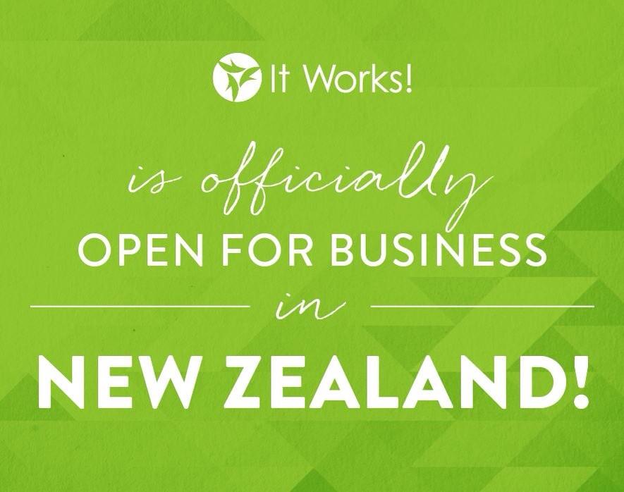 ItWorksGlobal's tweet image. We are officially open in New Zealand! Help us welcome New Zealand to the It Works! Family!