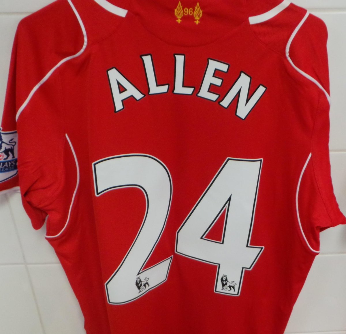 LFC's tweet photo. PHOTO: The shirts of @Phil_Coutinho and Joe Allen - both start for #LFC in the 12.45pm GMT kick-off. http://t.co/kAIA2lmE8Z