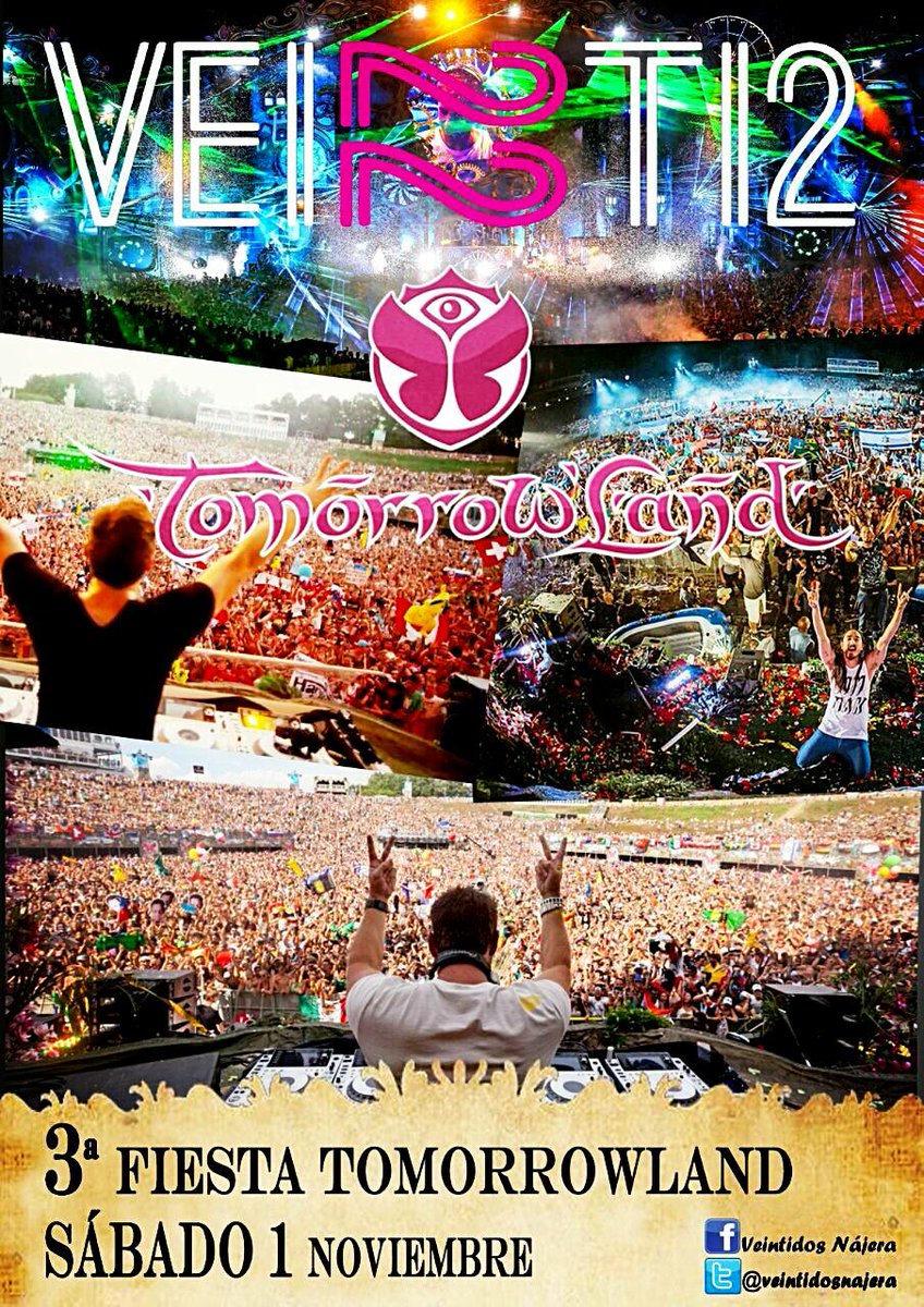 veintidosnajera's tweet photo. Después de un gran viernes llega a disco bar VEINTI2 la 3a fiesta tomorrowland!!! No te lo pierdas #temazoss http://t.co/kyxBNTtXUP