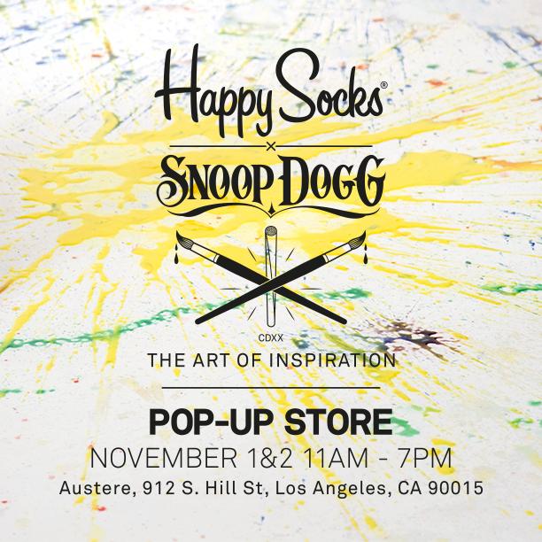 Live #HappySocksxSnoopDogg pop up <a href="/austereco/">Austere</a> n DTLA on 9th n hill today n tomorrow !