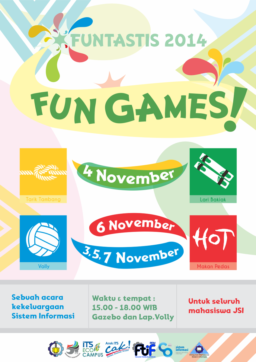 HMSI_ITS's tweet photo. FUNTASTIS 2014 FUN GAMES! Siapkan pasukanmu kawan @SISFOR2010 @sisfor_2011 @SI12ITS @SIITS2013 http://t.co/yWCBLL7up0
