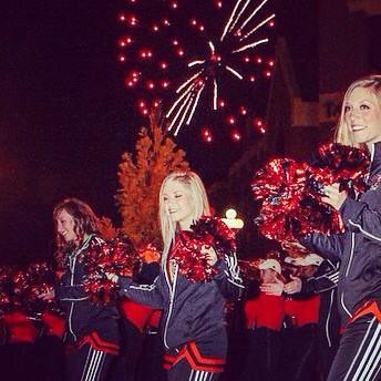 MacieKendall's tweet photo. So excited to cheer on the Bears to #BeatCitadel today! Love my school! @MercerFootball #GoBears #MercerHC14 http://t.co/oUweoWxugw