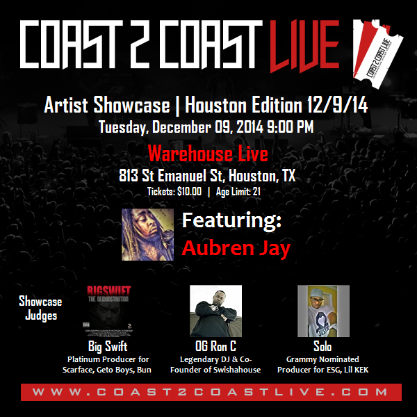 AubrenJay2trill's tweet photo. I'm performing at Houston Edition 12/9/14! For tickets: http://t.co/nV0H0ERkEU #Coast2Coast http://t.co/Cmnq9RULzO