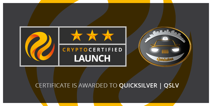 CryptoCertify's tweet image. CryptoCertify „Launch Certificate" is awarded to @Quicksilver_Dev #QSLV cryptocertify.com/portfolio-post…