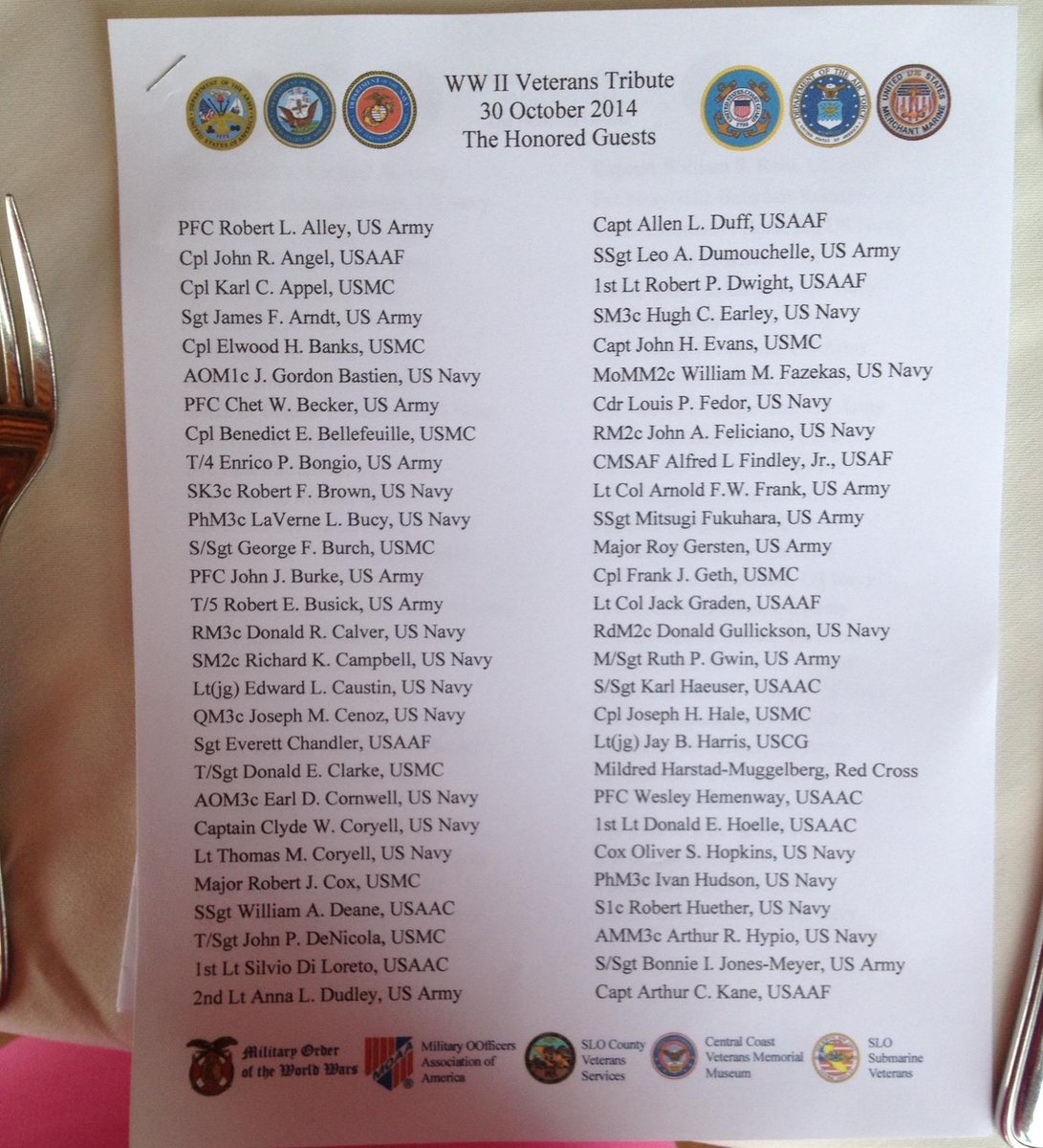 vote4lynn's tweet photo. WWII Veterans Tribute • October 30
Oversold event • I was honored to be there and meet so many veterans in SLO County http://t.co/urSRs20FSE