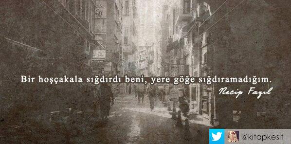 ' Yere göğe sığdıramadığım '