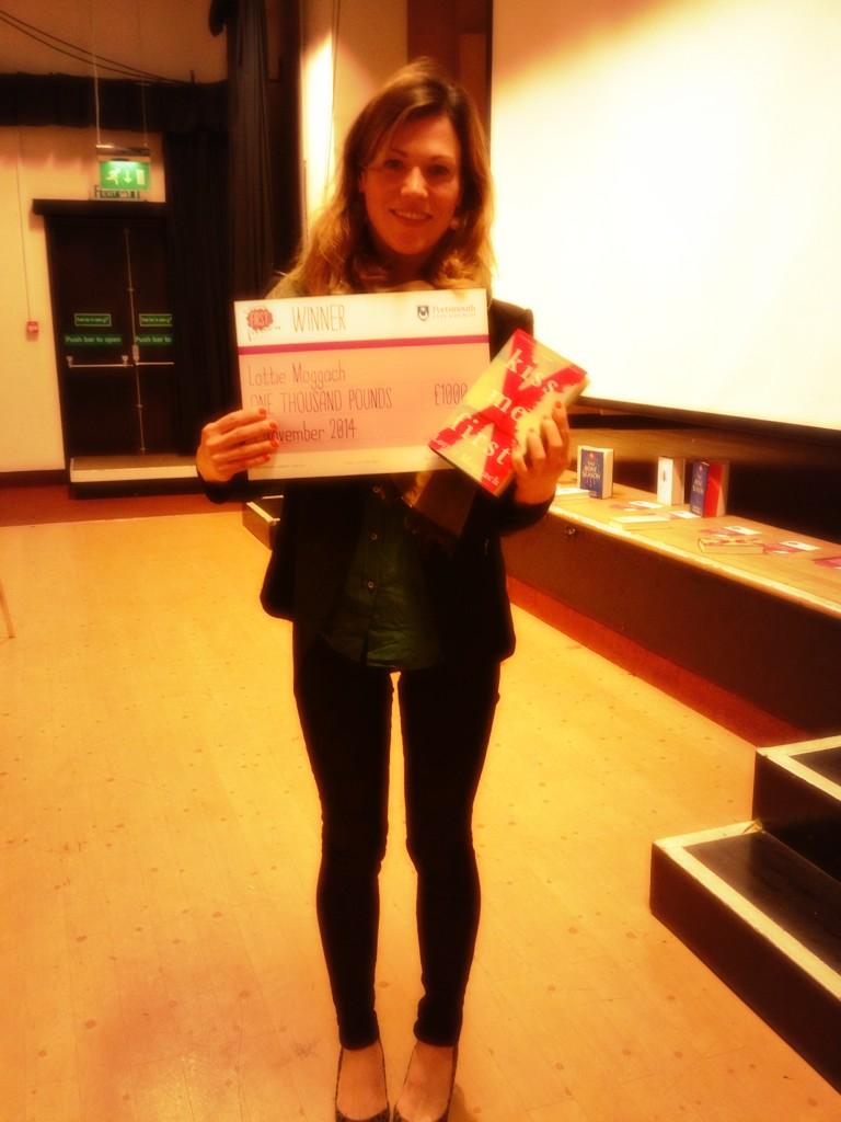 billyjansell's tweet photo. @PortsmouthReads @PompeyBookFest massive congrats to Lottie Moggach for winning Portsmouth First Fiction award 2014! http://t.co/DFKtfpNSB3
