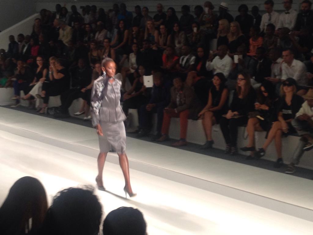 NWFashionista's tweet photo. Panther on the runway @HuguetteMarara for #CarducciWoman @MB_FashionSA @CarducciSA @AFI_sa #MBFWAfrica #MBFWA2014 http://t.co/0shfaOKn7E
