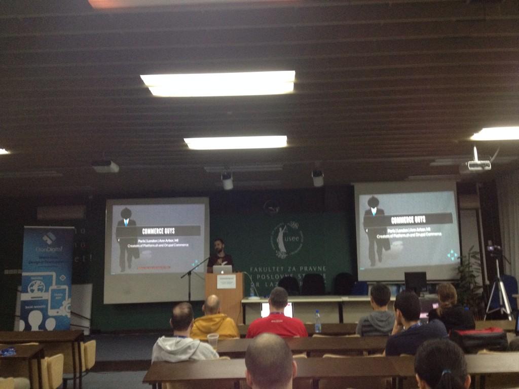rteijeiro's tweet image. Now @bojan_zivanovic talking about @platformsh and @CommerceGuys at #DrupalCampRS. The future of Drupal Commerce
